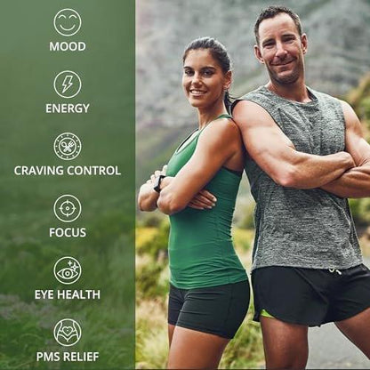 Saffron Supplements - USDA Organic Saffron Extract Capsules for Women, Men, and Kids. with Organic Prebiotic Fiber Instead of Filler. Pure and Natural for Mood, Brain, Focus, Cravings, PMS