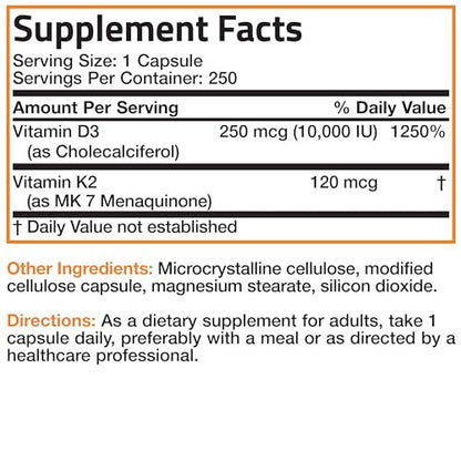 Bronson Vitamin K2 (MK7) with D3 Extra – Non-GMO and Clean Formula: Made with non-GMO ingredients and free from – Image 4