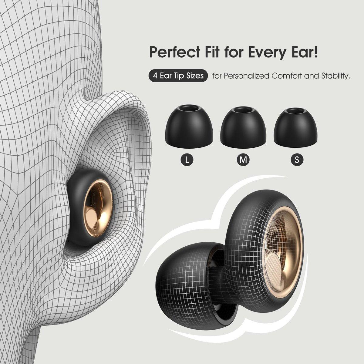 Vosaf Ear Plugs for Sleeping, 45dB Silicone Ear Plugs for Noise Reduction, Reusable Sleeping Noise Cancelling Earplugs for Snoring, Concert & Shooting Ear Protection with 6 Eartips (Black) - görsel 11