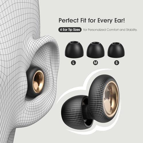 Vosaf Ear Plugs for Sleeping, 45dB Silicone Ear Plugs for Noise Reduction, Reusable Sleeping Noise Cancelling Earplugs for Snoring, Concert & Shooting Ear Protection with 6 Eartips (Black) - görsel 12