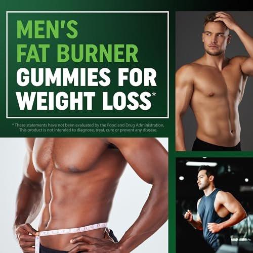Men’s Fat Burner Gummies for Weight Loss | Green Tea, Green Coffee Bean, Garcinia Cambogia & Ketones | Belly Fat Burner for Men Weight Loss Gummies | Apple Flavored, Pectin-Based | 60 Gummies - görsel 7