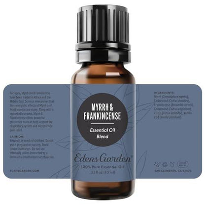 Edens Garden Myrrh & Frankincense Essential Oil Blend - 100% Pure Premium Grade, Undiluted, Natural, Therapeutic, Aromatherapy, The Best for Skin, Face, Kid Safe 10 ml (.33 fl oz)