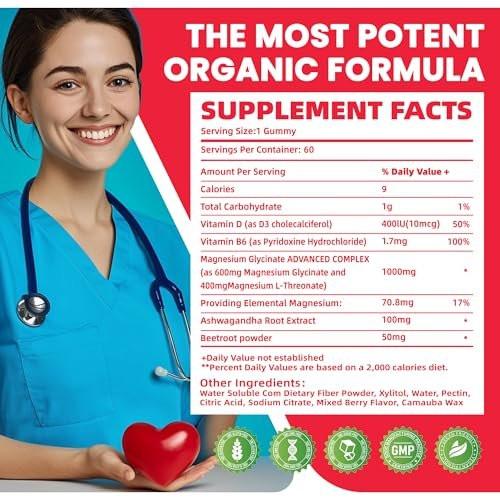 Ashwagandha Gummies & Vitamin D3 Gummy 120 Count - Organic Ashwagandha Supplement for Improve Sleep, Stress Relief & Mood Calm (Mixed Berry, Vegan, Plant Based, Gluten-Free & Gelatin Free) Pack of 2 - görsel 4