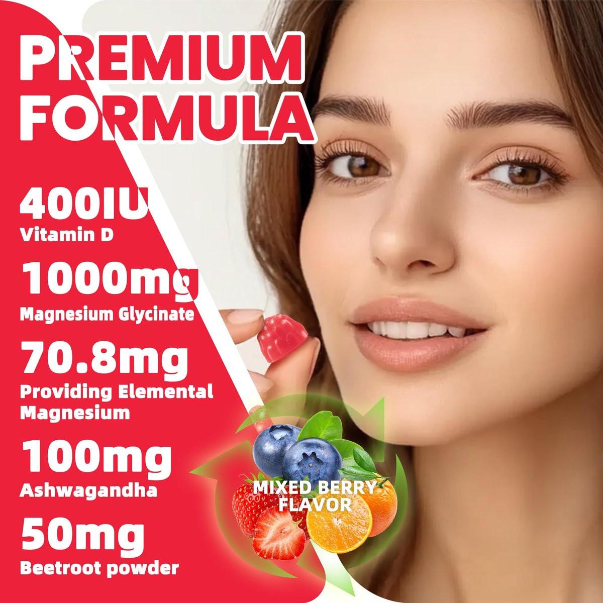Ashwagandha Gummies & Vitamin D3 Gummy 120 Count - Organic Ashwagandha Supplement for Improve Sleep, Stress Relief & Mood Calm (Mixed Berry, Vegan, Plant Based, Gluten-Free & Gelatin Free) Pack of 2 - görsel 13