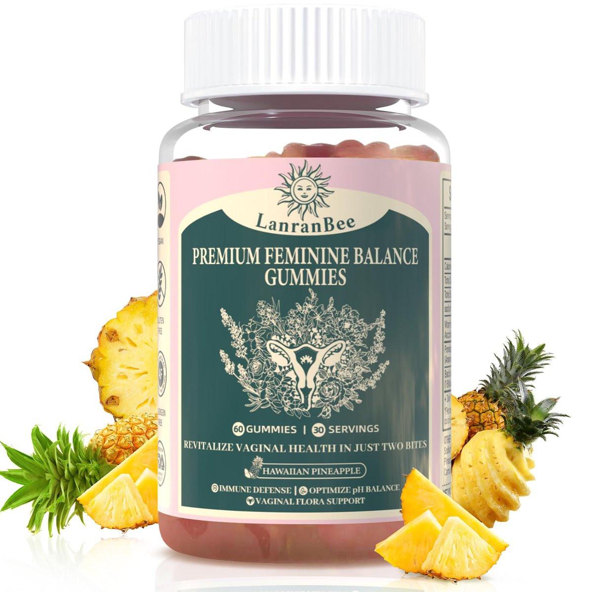 Premium Feminine Balance Gummies Vaginal Probiotic - for Women’s pH Balanced Health & Wellness - Immune Support - Vegan, Gluten-Free & Halal - Hawaiian Pineapple - 60 Gummies - 30 Servings - görsel 15