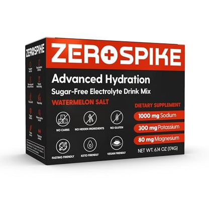 Zerospike No Sugar Electrolytes Powder – Essential Electrolytes : Provides a balanced blend of sodium, potassium, – Image 12