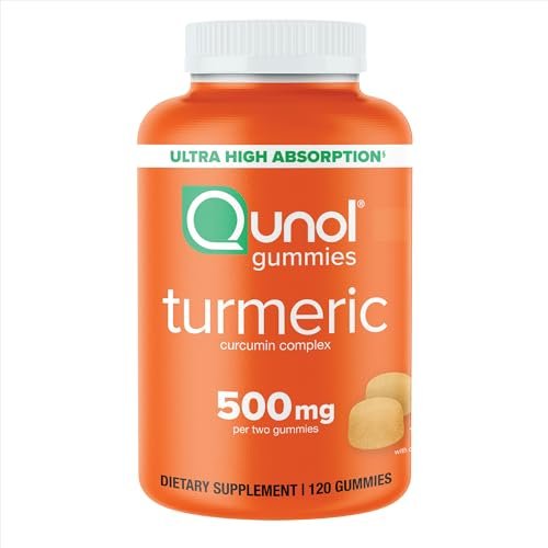 Qunol Turmeric Gummies, Gummy with 500mg Turmeric Curcumin, Joint Support Supplement, Ultra High Absorption Tumeric Curcumin, Vegan, Gluten Free, 2 Month Supply, 120 Count - görsel 5