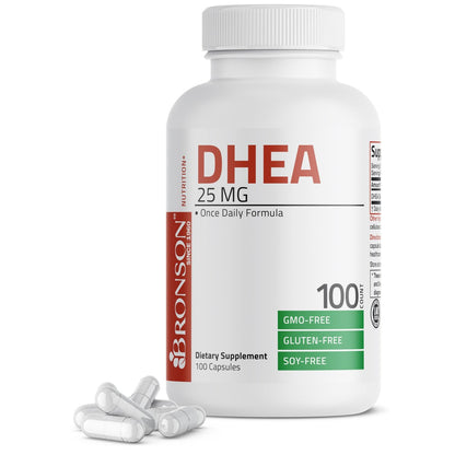 Bronson DHEA 25mg Once Daily Formula, 100 Capsules