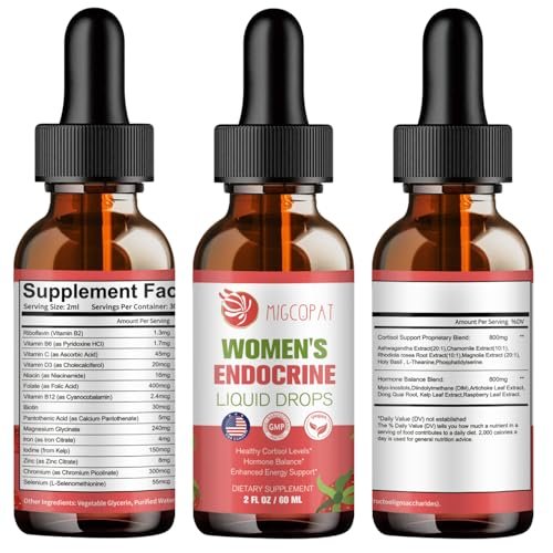Migcopat Women Endocrine Superfood Supplement Liquid Drops - Supports Healthy Cortisol Levels, Hormonal Balance, Gut Health, Mood, Sleep Support, Multivitamin+Inositols, Rhodiola, DIM - görsel 17