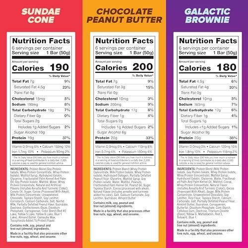 Pure Protein New Variety Pack Protein Bars – – High Protein, Low Sugar: Each bar provides 20g of protein to – Image 1