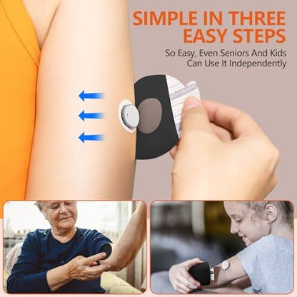 Jinyusega Adhesive Patches for Dexcom G7-20pcs Dexcom G7 Over Patches Waterproof, with Easy-Peel Tab Pre-Cut Backing, CGM Sensor Tape for 10-14 Days Black