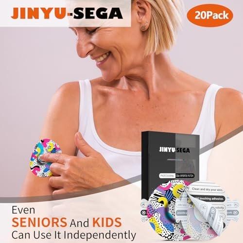 Jinyusega Adhesive Patches for G7-20pcs G7 Overpatches Waterproof, with Easy-Peel Tab Pre-Cut Backing, CGM Sensor Tape for 10-14 Days Graffiti - görsel 5