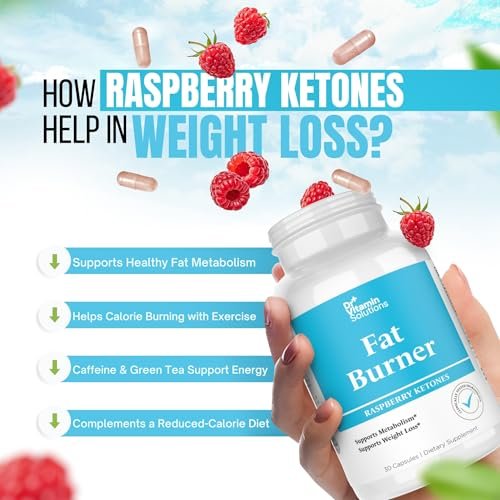 Fat Burner Weight Loss Pills for Women & Men with GLP-1 Support - Raspberry Ketones, Green Tea, Thermogenic Metabolism, Appetite Suppressant - Vegan, Non-GMO, 30 Day Supply - görsel 6
