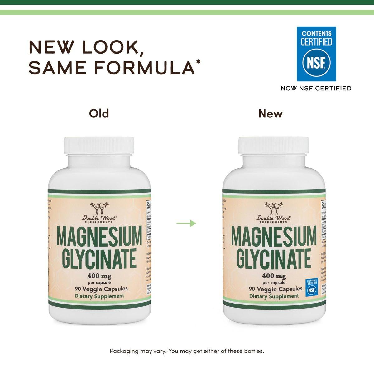 Magnesium Glycinate 400mg | 180 Capsules | Sleep, Muscle, & Heart Support | Vegan, Third Party Tested, Gluten Free, Non-GMO, by Double Wood Supplements - görsel 8