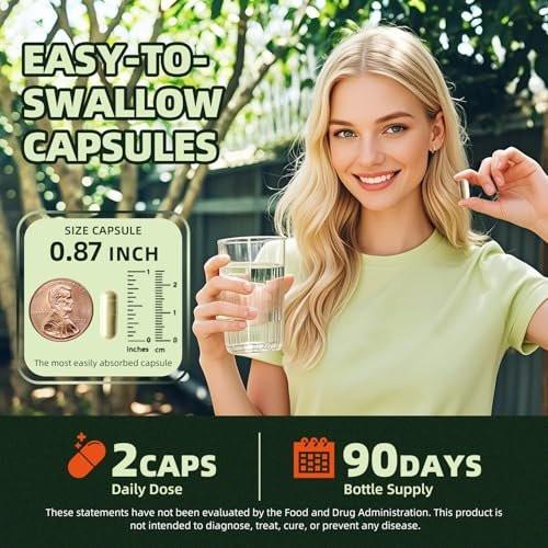 GREENPEOPLE Whole-Leaf Moringa Capsules 1500mg - High Potency 10:1 Moringa Oleifera Leaf Extract - Natural Green Superfood for Energy & Immune Support - Vegan, Non-GMO, Caffeine Free - 180 Count - görsel 1