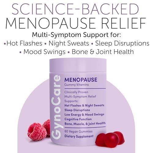 Menopause Supplements for Women | Menopause Gummy Vitamins | Relief for Hot Flashes, Night Sweats & Mood Swings | Helps Sleep Disruptions & Brain Function | 60 Vegan Gummies - görsel 1