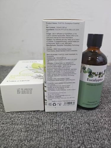 PHATOIL Pure Eucalyptus Essential Oil, 100% Pure Therapeutic Grade Premium Oil for Hair Care, Skin, Aromatherapy 3.38 Fl Oz - görsel 4