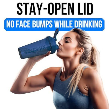 VELOMIX -6 PACK- 28 oz Protein Shaker Bottle – Dimensions: 4.0 x 4.0 x 8.0 inches per bottle – Image 10