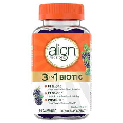 Align Probiotic, 3-in-1 Biotic Gummies, – Item Dimensions: 2.74 x 2.36 x 4.97 inches – Image 7