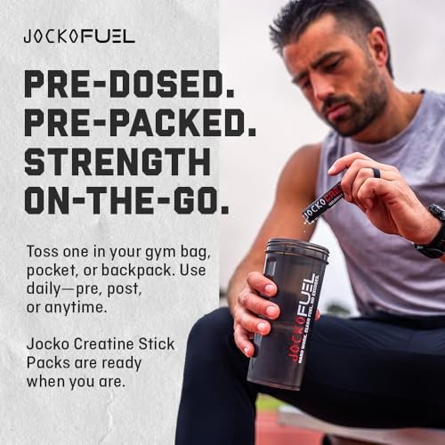 Jocko Fuel Creatine Monohydrate Stick Packs - Pure Micronized Travel Size Powders for Men & Women, Supports Muscle Growth, Strength, Recovery & Cognition, Unflavored, 150 Grams, 30 Servings - görsel 13
