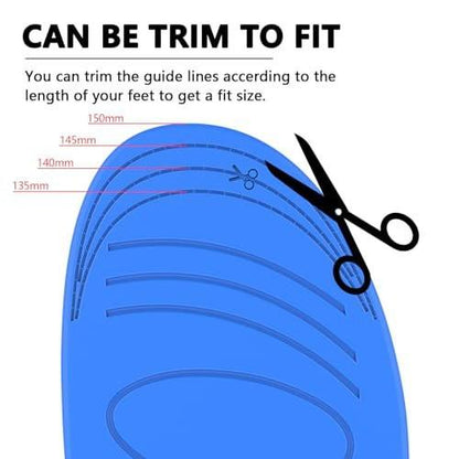 Edvbela Insoles for Airtag Hidden Holder, Tracker Devise Case for Kids, Adults and Elderly, Comfortable Inserts for Shoes, Blue (135-150mm)