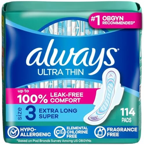 Always Ultra Thin, Size 3 Extra Heavy Long – Extra Heavy Absorbency (Size 3): Designed for heavy to extra heavy – Image 1