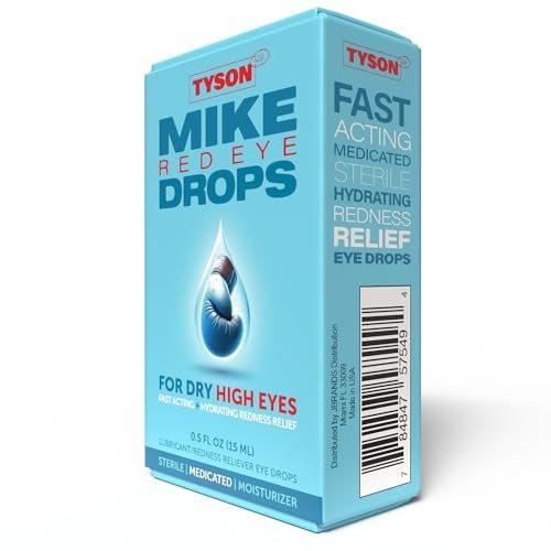 Tyson 2.0 Mike Red Eye Drops – Max Strength Redness Relief & Lubricant for Dry High Eyes, Fast-Acting Cooling Relief for Itchy & Irritated Red Eyes, 0.5 fl oz (15mL) - görsel 4