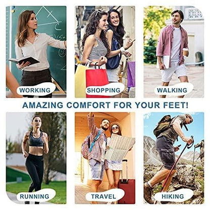2 Pair - Shoe Inserts for Men's Memory Foam Insoles, Replacement Insoles for Work Boots Running Shoes, Cushion Shock Absorbing for Foot Pain Relief, Comfort Breathable Inner Soles 47EU, US14