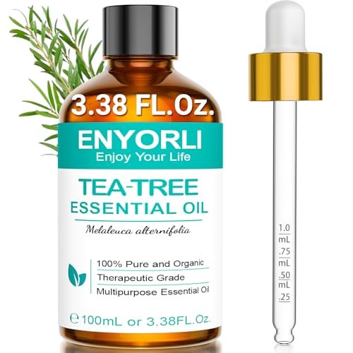ENYORLI Tea Tree Essential Oil 3.38 fl oz (100ml), Natural Oil for Diffuser, Hair & Scalp Care, Skin Moisturizing, Nail Care & DIY Use, Daily Care for Women and Men - görsel 6