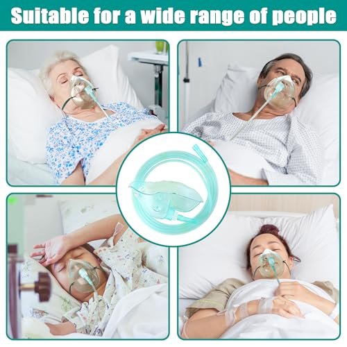 Geiserailie 2PCS XL Oxygen Mask with 6.6 Ft Tubing and Adjustable Elastic Strap, Adult Oxygen Mask with Tubing, Breathing Masks for Face Adult - görsel 12