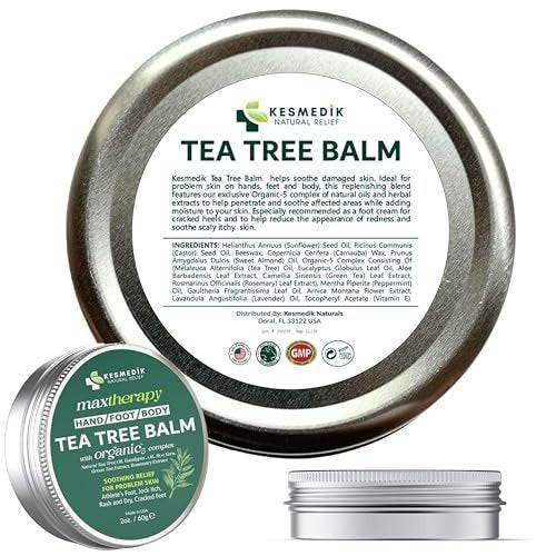 KESMEDIK Tea Tree Oil Balm for Skin – Soothes Itching, Rashes & Dry Skin – Antifungal Defense for Athlete’s Foot, Jock Itch, Chafing, Bug Bites & Eczema – Natural, Effective & Safe for All Ages - görsel 14