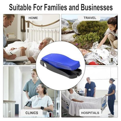 Needle-Clipping Needle Clipper for Syringe, Sharps Disposal Container Fit Home and Travel, Compatible with Sharps Metal Needle (Blue)