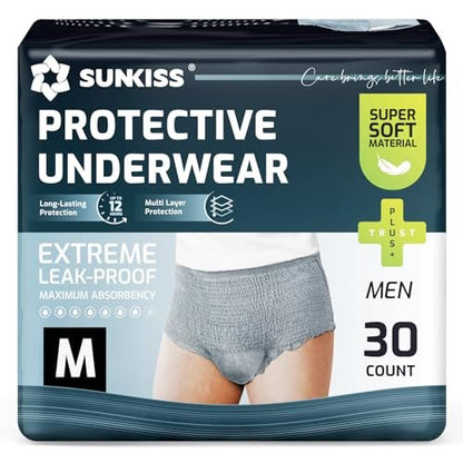 SUNKISS Super Soft Incontinence Underwear – Maximum Absorbency: Engineered to handle moderate to heavy bladder – Image 2