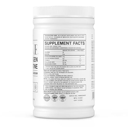 Vezzyl - Collatine - Premium Collagen Peptides + Creatine with Vitamin C, Hyaluronic Acid and Magnesium for Skin, Hair, Nails, Bone & Joint, Muscle, Immune and Cognitive Aid (.55 LB (250 G/8.8 OZ)