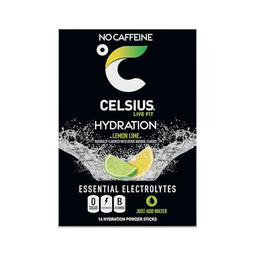 CELSIUS Hydration™ Lemon Lime, Sugar Free Electrolyte Hydration Drink Mix (Pack of 14) - görsel 10