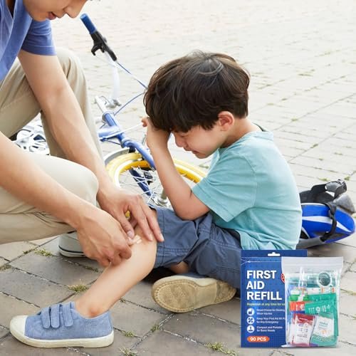 SuccorWare 90 Pieces First Aid Refill Kit - Wound Care Kit Includes Bandages for Home, Travel, Hiking - Portable Replacement Kit for First Aid Medical Supplies (2 Set) - görsel 5