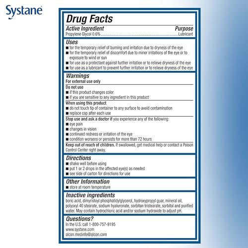 Systane PRO PF Lubricating Eye Drops for Dry Eyes, 2 x 10 mL, Preservative Free with Hyaluronate, Triple-Action Formula to Hydrate, Restore & Protect, Multi-Dose Bottle - görsel 6