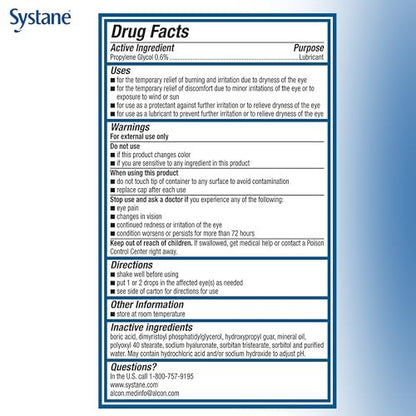 Systane PRO PF Lubricating Eye Drops for Dry Eyes, 2 x 10 mL, Preservative Free with Hyaluronate, Triple-Action Formula to Hydrate, Restore & Protect, Multi-Dose Bottle
