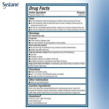 Systane PRO PF Lubricating Eye Drops for Dry Eyes, 10 mL, Preservative Free with Hyaluronate, Triple-Action Formula to Hydrate, Restore & Protect, Multi-Dose Bottle