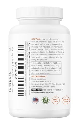 Micro Ingredients Pure Turmeric Curcumin – Filler Free Formula: No magnesium stearate, silicon dioxide, or other – Image 5