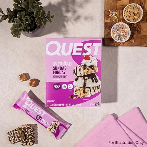 Quest Nutrition Overload Protein Bars, – Great Taste: The Sundae Funday flavor offers a delicious dessert – Image 10