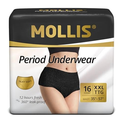 MOLLIS Disposable Period Underwear for – Leak-Proof Protection: Multi-layer construction prevents leaks and – Image 1