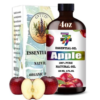 Fresh Apple Essential Oil – Crisp Fresh Apple Oil for Diffuser, Humidifier, DIY Candles, Soap, Kitchen, Home, Gift – 4 fl oz (120 ml) – GV77ZF