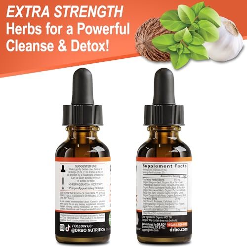 Candida Cleanse Detox for Women & Men - Organic Oregano Oil Drops, Caprylic Acid Black Walnut Wormwood Candi Support Supplement Kit - Natural Oral Anti Overgrowth Gut Balance Flora Complex Supplements - görsel 3