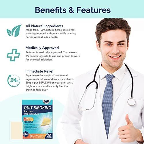 21mg Quit Smoking Patches, Step 1 Stop Smoking Aids Patches, 30 Count Quit Smoking Stickers that Work with 2 Weeks, Anti Smoking Patches, Easy & Effective Anti-Stickers - görsel 8