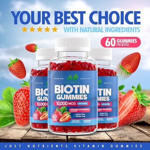 Biotin 10,000mcg Gummies for Hair Growth, – Strengthens Nails: Regular intake of biotin can help reduce – Image 7
