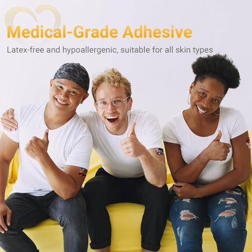 Amolyfe - Dexcom G7 & Stelo Adhesive Patches, 10-Pack Dexcom G7 Stelo Overpatches, Bump-Proof with Hard Cap, Waterproof, Breathable, Medical Adhesive, 15-Day CGM Protection (B.Flower) - görsel 14