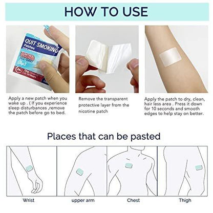 Vortexonix Quit Smoking Patches, Step 3 Stop Smoking Aids Patches, 7mg Nicotine Patches that Work with 2 Weeks, Helping Quit Patch, Anti-Stickers- 30 Count