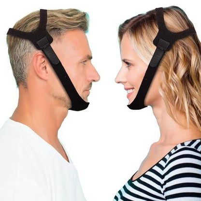 Chin Strap for Sleeping, CPAP Chin Strap, Anti Snoring, CPAP Chin Strap to Keep Mouth Closed, Adjustable, Breathable and Comfortable