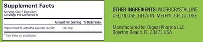 GutCalm - IBS Relief - Peppermint Oil Capsules - Bloating, Gas, Constipation and Digestive Comfort Supplement - 48/ct